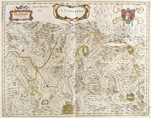 إيل كادور (فينيتو) إيطاليا، في "Theatrum Orbis Terrarum, sive Atlas Novus" لويليم بلاو، أمستردام بواسطة ويليم بلاو