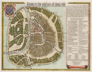 خريطة الكرملين في موسكو للقرن السادس عشر Castellum Urbis Moskvae ، 1662 بواسطة فيليم جانزون بلاو