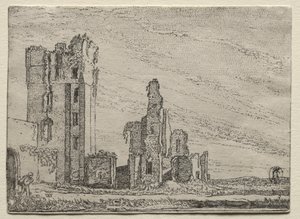 أطلال القلعة Huys Te Kleef بالقرب من هارلم ، ج. 1616.
