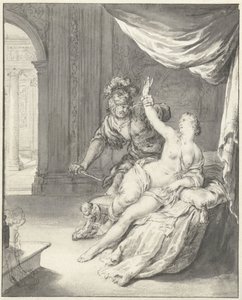 Tarquinius يهدد Lucretia بواسطة ويليم فان ميريس