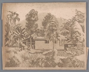منزل مع بركان Salak (؟) في الخلفية ، Buitenzorg بواسطة ويليم أرنولدوس ويتسن