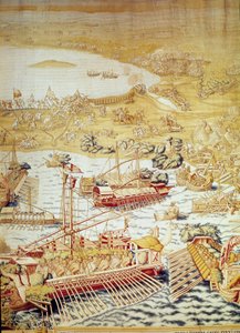 Conqueence of Tunis بواسطة الإمبراطور شارل الخامس: مقر جوليت في عام 1535. تفاصيل نسيج بقلم ويليم دي بانميكر (نشط حوالي 1535-1554) 1554 ألكازار دي إشبيلية