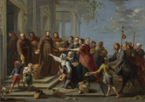 القديس أنتوني بادوا يوزع الخبز ، حوالي 1662 بواسطة فيليم فان هيرب الأكبر