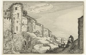 المناظر الطبيعية مع الآثار الرومانية الآثار الرومانية والمناظر الطبيعية الساحلية (السلسلة 1) (عنوان السلسلة) بواسطة ويليم فان نيولانت (الثاني)