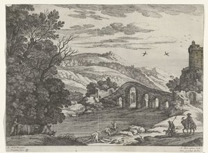 منظر طبيعي مع نهر المناظر الطبيعية الإيطالية (عنوان المسلسل) بواسطة ويليم فان نيولانت (الثاني)