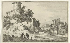 خراب برج الآثار الرومانية والمناظر الطبيعية الساحلية (السلسلة 1) (عنوان السلسلة) بواسطة ويليم فان نيولانت (الثاني)