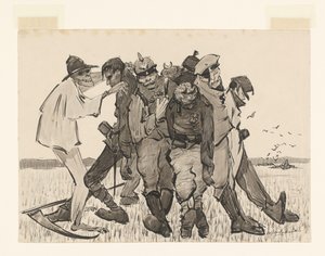 حصاد 1918. حزمة حديثة من الذرة (العنوان الأصلي على القطعة) بواسطة فيليم فان شايك (توقيع الفنان)