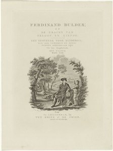 مسافر جالس وصبي في منظر طبيعي صفحة العنوان لـ: J.G. توبلر ، فرديناند دولدر 1838 بواسطة جاكوبوس فان ميورز