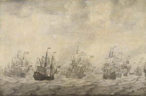 حلقة من معركة الأربعة أيام ، 11-14 يونيو 1666 ، من الحرب الأنجلو هولندية الثانية ، 1665-67