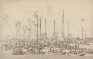 الاحتفال على نهر التايمز بالقرب من وايتهول