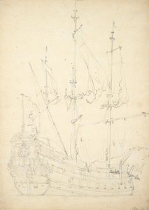 صورة لـ"جرونينجن". بُنيت عام 1641. 48 مدفعاً. مستأجرة من قبل الدنمارك 1666-1667 ولم يتم ذكرها بعد ذلك. تُسمى أيضاً "ستاد غرونينغن"، "وابين فان غرونينغن" و"زوارت أرند"، ج. 1666 (أوفست، جرافيت)