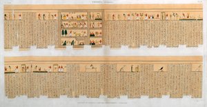 أشكال مخطوطة بالهيروغليفية ، من مقبرة في طيبة ، مصر ، 1822 بواسطة ويليمين