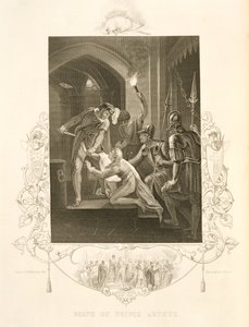 وفاة الأمير آرثر ، في الملك جون بقلم ويليام شكسبير (1564-1616) نقشها ج. روجرز (نقش) بواسطة وليام (بعد) هاميلتون