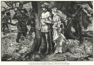 Robin Hood and Allin A Dale (engraving) بواسطة ويليام (بعد) صغير