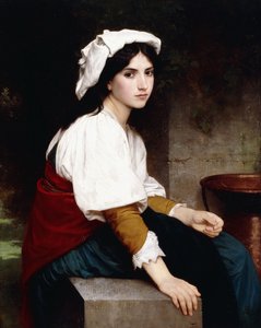 فتاة إيطالية بجوار نافورة ، 1870