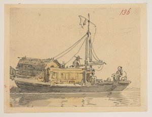 136- خردة ، من ألبوم يحتوي على 372 رسماً للمناظر الطبيعية ، والسواحل ، والأزياء ، والحياة اليومية ، صنعت أثناء سفارة اللورد ماكارتني إلى إمبراطور الصين ، بين عامي 1792 و 1794 (قلم رصاص وألوان مائية على ورق) بواسطة وليام الكسندر
