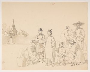 مجموعة ، من ألبوم يضم 372 رسمًا للمناظر الطبيعية والسواحل والأزياء والحياة اليومية التي تم إجراؤها خلال سفارة اللورد ماكارتني إلى إمبراطور الصين بواسطة وليام الكسندر