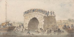 بقايا جسر في San-Sien-Wey على Pei-Ho بالقرب من Tong-Tcheou ، 15 أغسطس 1793 بواسطة وليام الكسندر