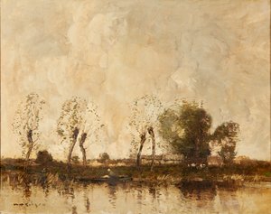 ممر مائي هولندي (زيت على قماش) بواسطة وليام الفريد جيبسون