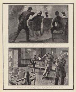 اغتيال الرئيس لينكولن في مسرح فورد ، 14 أبريل 1865 ، اغتيال الرئيس غارفيلد في واشنطن ، 2 يوليو 1881
