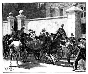 الاعتداء على باتس على الملكة ، 1850 ، c1888. بواسطة صوف ويليام بارنز