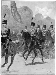 مراجعة للواء Yeomanry 1st من قبل الملكة في حديقة وندسور ، 1894. بواسطة صوف ويليام بارنز