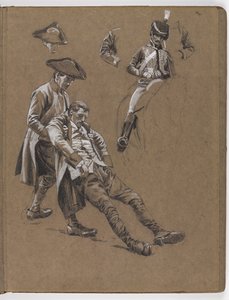 دراسة عن الرسم الزيتي بقلم ويليام بارنز وولين ، معركة ليكسينغتون 1775؟ بواسطة صوف ويليام بارنز
