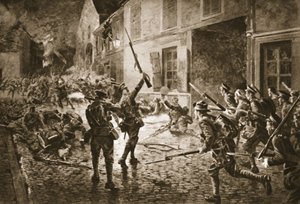 حراس Coldstream في Landrecies ، أغسطس 1914 بواسطة صوف ويليام بارنز
