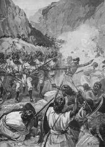 ال Punjaubees ، بعد إطلاق طائرة ، هرعوا واتهموها مع حربة ، c1897 ، 1902 بواسطة صوف ويليام بارنز