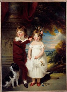 الأخ والأخت لوحة ويليام بيتشي (1753-1839) صن. 1،67x1،23 م بواسطة وليام بيتشي