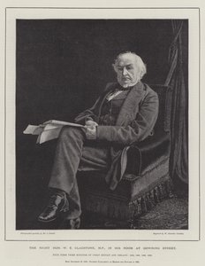 المحترم WE Gladstone ، النائب ، في غرفته في Downing Street بواسطة وليام بيسكومب جاردنر