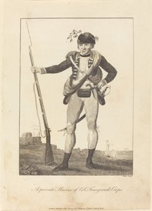 جندي من مشاة البحرية الخاصة في فيلق العقيد فورجود ، 1793. بواسطة وليام بليك