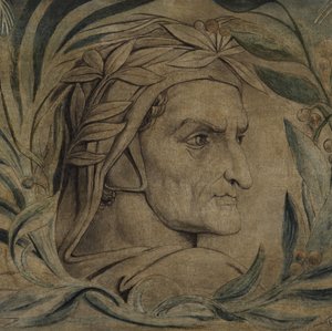 دانتي أليغيري ، c.1800-03 (قلم وحبر مع تمبرا على قماش) بواسطة وليام بليك