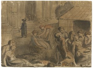 الطاعون العظيم في لندن ، ج. 1779 بواسطة وليام بليك