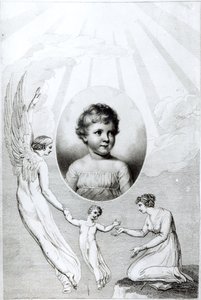 ماري ولستونكرافت شيلي (1797-1851) عندما كانت طفلة ، نقشها روبرت هارتلي كرومك (1770-1812) 1805 بواسطة وليام بليك