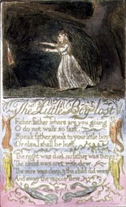 ص.124-1950.pt12 The Little Boy Lost: اللوحة 12 من أغاني البراءة والخبرة (نسخة R) حوالي 1802-08 (حفر وحبر وألوان مائية) بواسطة وليام بليك