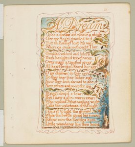 أغاني البراءة والخبرة: حلم ، كاليفورنيا. 1825. بواسطة وليام بليك