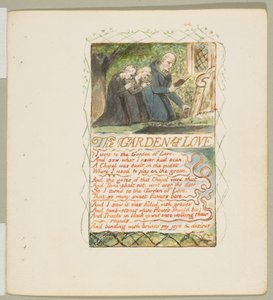 أغاني البراءة والخبرة: حديقة الحب ، كاليفورنيا. 1825. بواسطة وليام بليك