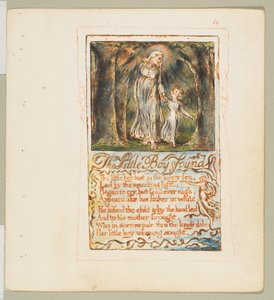 أغاني البراءة والخبرة: العثور على الصبي الصغير ، كاليفورنيا. 1825. بواسطة وليام بليك