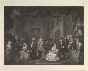 أوبرا المتسولين ، القانون الثالث ، 1790. بواسطة وليام بليك