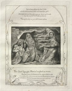 كتاب العمل: رر. 10 ، الرجل المستقيم يضحك على الازدراء ، 1825. بواسطة وليام بليك
