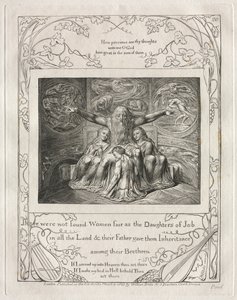 كتاب العمل: رر. 20 ، لم يتم العثور على عادلة للنساء كبنات أيوب ، 1825. بواسطة وليام بليك