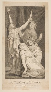 وفاة لوكريتيا ، من Allens التاريخ الروماني الجديد والنزيه ، 1797. بواسطة وليام بليك
