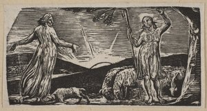 يتذكر ثينوت مع Colinet ، من رعاة ثورنتون من فيرجيل ، 1821. بواسطة وليام بليك