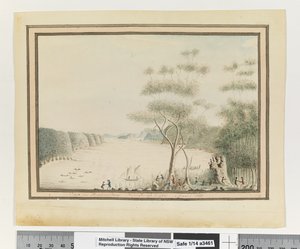 مقابل. ص. 90. منظر في Broken Bay New South Wales. مارس 1788 