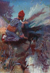رسم توضيحي لفاثيك ، حكاية عربية ، بقلم ويليام بيكفورد (ليثو ملون)