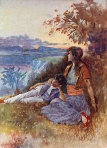 رسم توضيحي لفاثيك ، حكاية عربية ، بقلم ويليام بيكفورد (ليثو ملون)