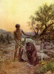 إبراهيم وإسحاق في جبل موريا - الكتاب المقدس بواسطة ويليام براسي هول