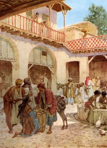 اخوة يوسف في النزل. أموال كل رجل في كيسه. - الكتاب المقدس بواسطة ويليام براسي هول
