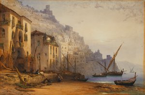 أمالفي من الشاطئ - صباح الصيف 1887 بواسطة وليام كالو